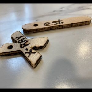 Personalized letter key chains.